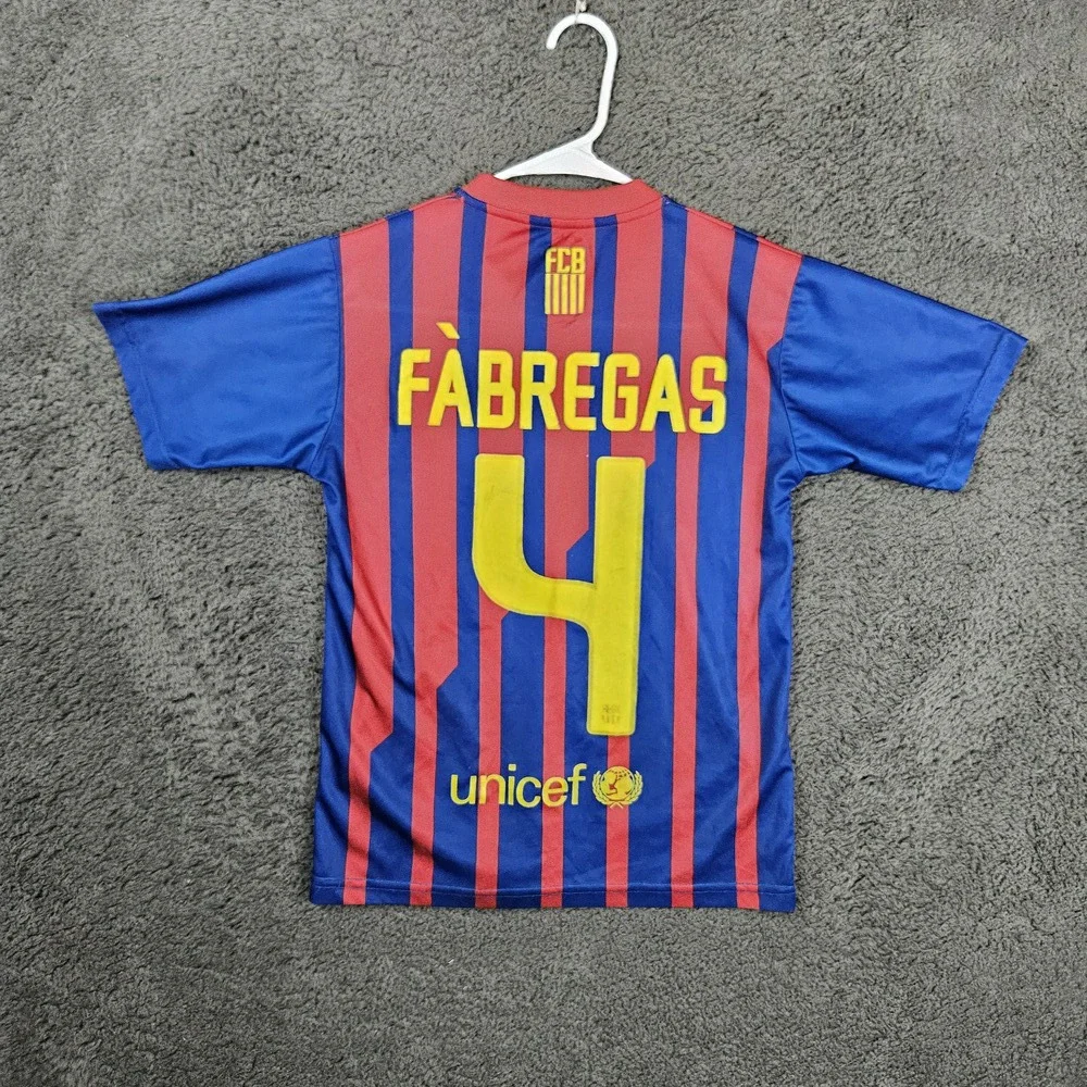 Nike‎ Qatar Foundation Jersey Kids Large Fabregas FC Barcelona Soccer